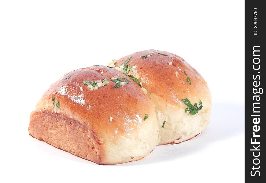 Delicious buns with garlic and herbs