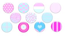 Girly Badges Royalty Free Stock Photography Girly Badges Royalty Free Stock Photography