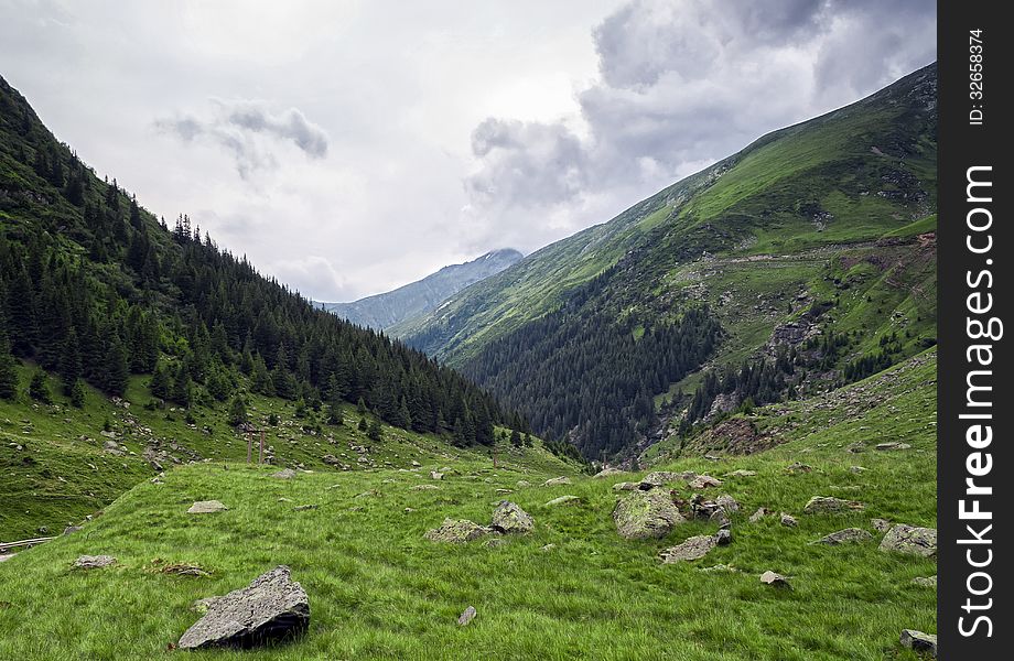 Beautiful Mountains Landscape In Carpathian