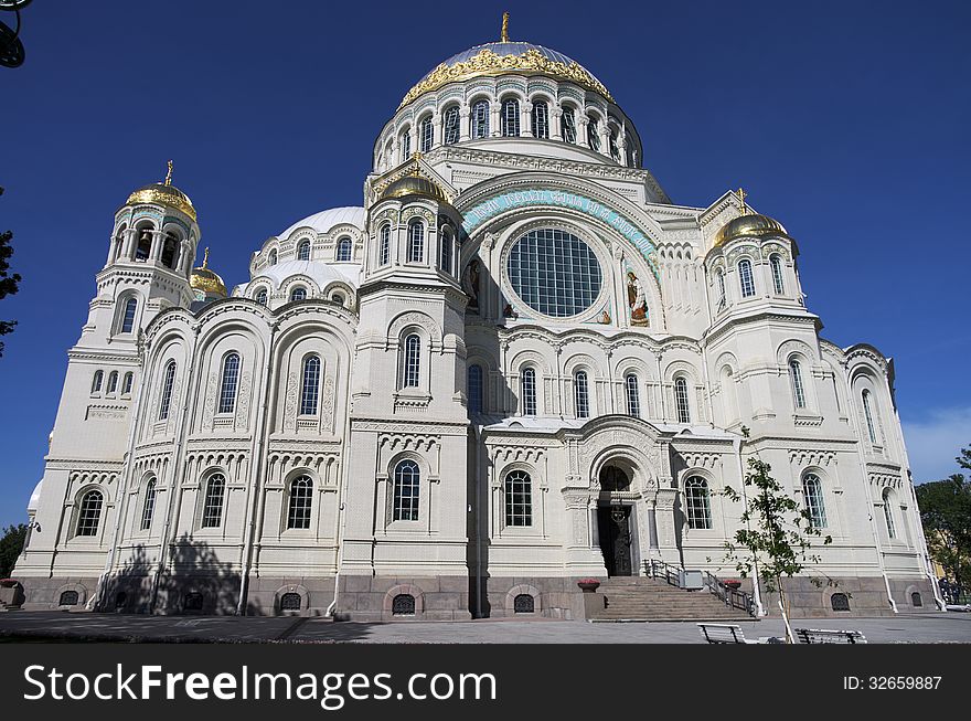 Naval Cathedral In Kronstadt, Russia