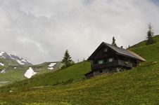 Pretty Austrian House Up The Mountain Royalty Free Stock Photos Pretty Austrian House Up The Mountain Royalty Free Stock Photos