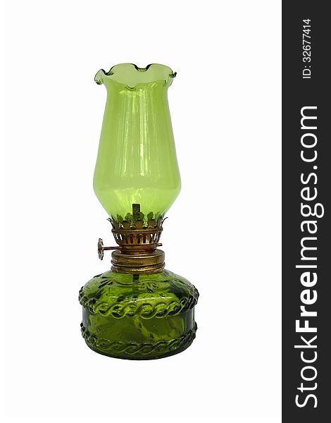 Glass Lamp Green