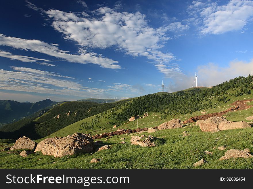 Landscape of Cha Mountain in Yu County, Hebei Province, China. Landscape of Cha Mountain in Yu County, Hebei Province, China