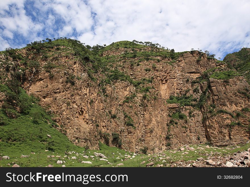 Landscape of Cha Mountain in Yu County, Hebei Province, China. Landscape of Cha Mountain in Yu County, Hebei Province, China