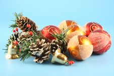 Christmas Cones And Balls Stock Photography Christmas Cones And Balls Stock Photography
