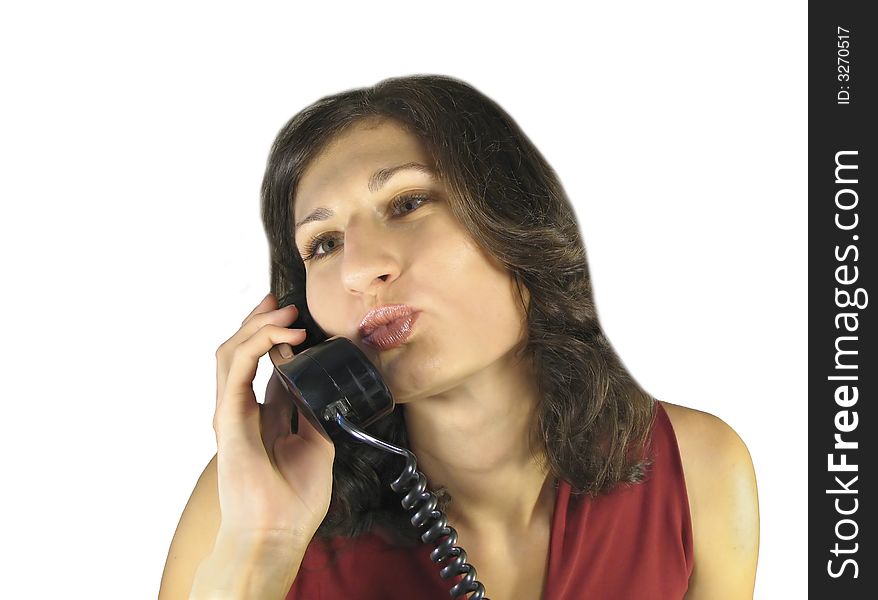 Woman with mobile telephone-2