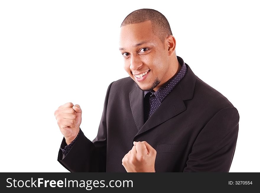 This is an image an excited businessman. This is an image an excited businessman.