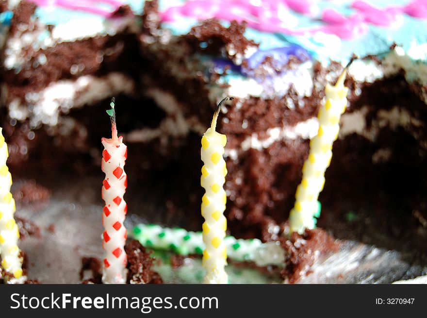 Birthday chocolate cake with candle. Birthday chocolate cake with candle