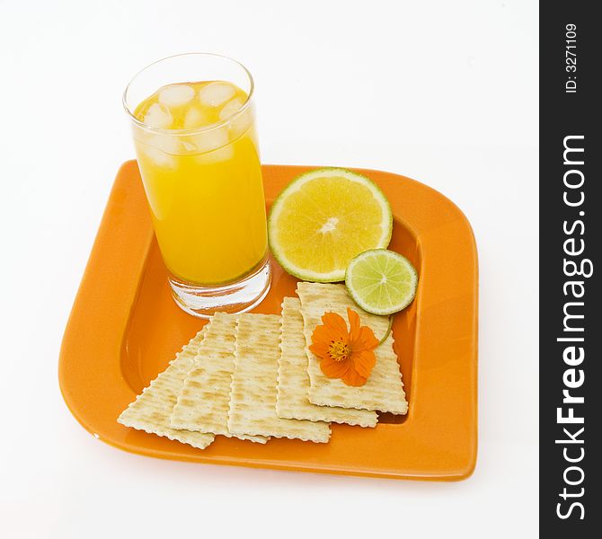 Delicious breakfast with citrus fruit. Delicious breakfast with citrus fruit