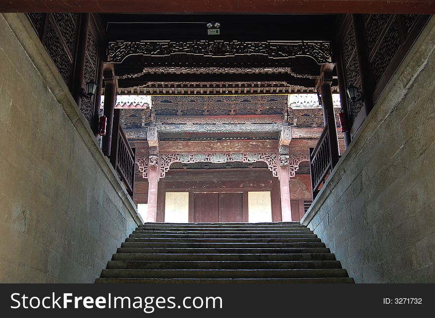 Entrance of a city god temple, Shengzhou, Zhejiang, China