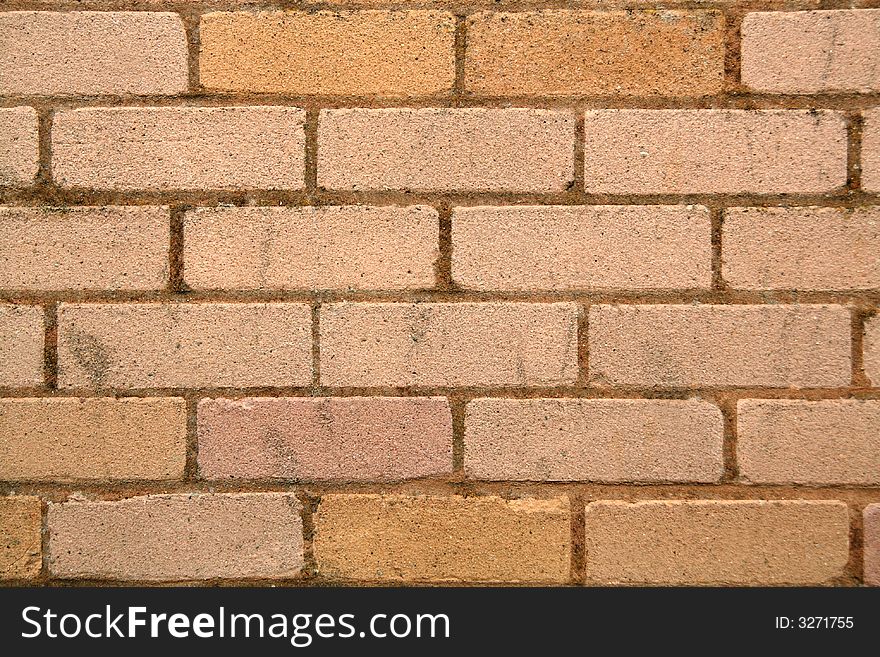 A section of brick wall for use as background or texture. A section of brick wall for use as background or texture