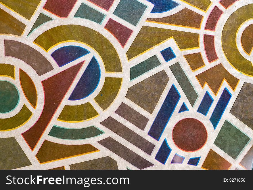 A colourful image made up of shapes and colours forming an abstract background. A colourful image made up of shapes and colours forming an abstract background