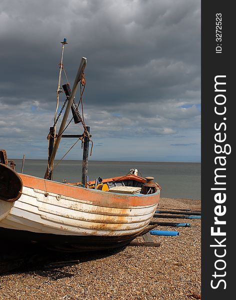 Derelict Boat on the beach. Derelict Boat on the beach