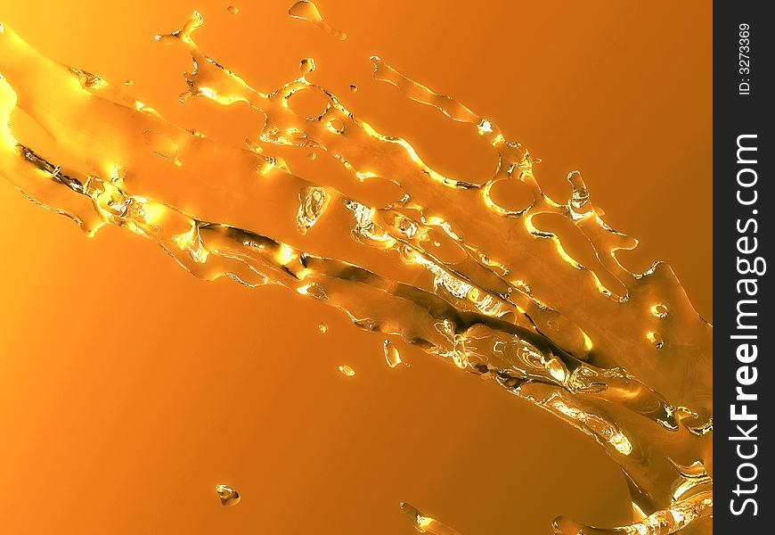 Splashing water abstract with gradient background