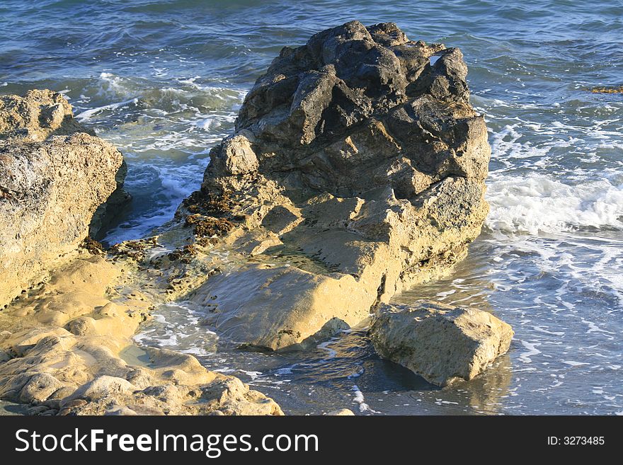 Rock in sea in Cyprus. Rock in sea in Cyprus