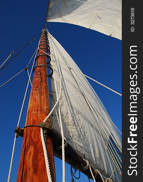 The Elsworth, a skipjack built in 1901 for dredging oysters on the Chesapeake Bay, is under sail on the Chester River. The Elsworth, a skipjack built in 1901 for dredging oysters on the Chesapeake Bay, is under sail on the Chester River.