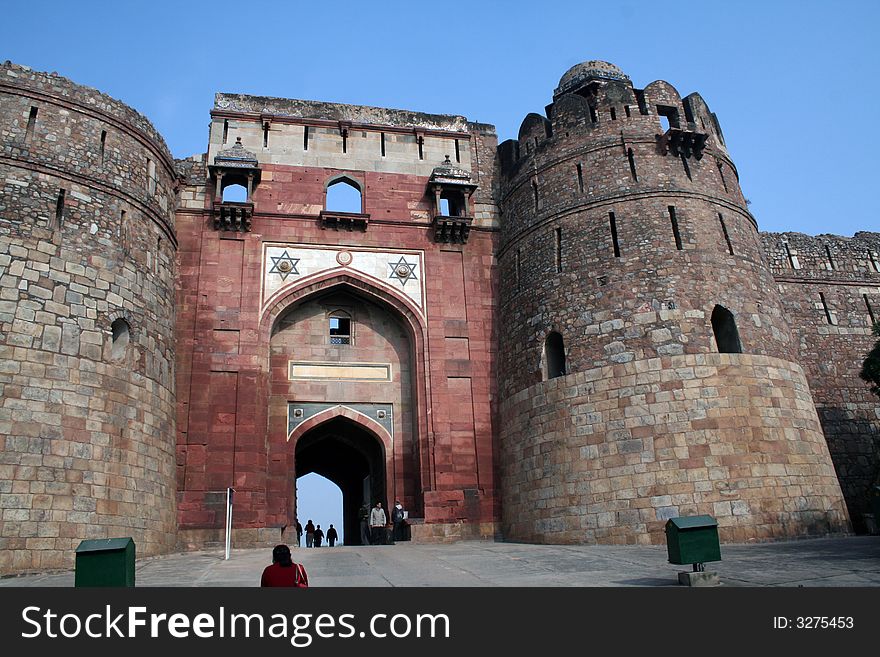 Gateway to old fort in northern India. Gateway to old fort in northern India
