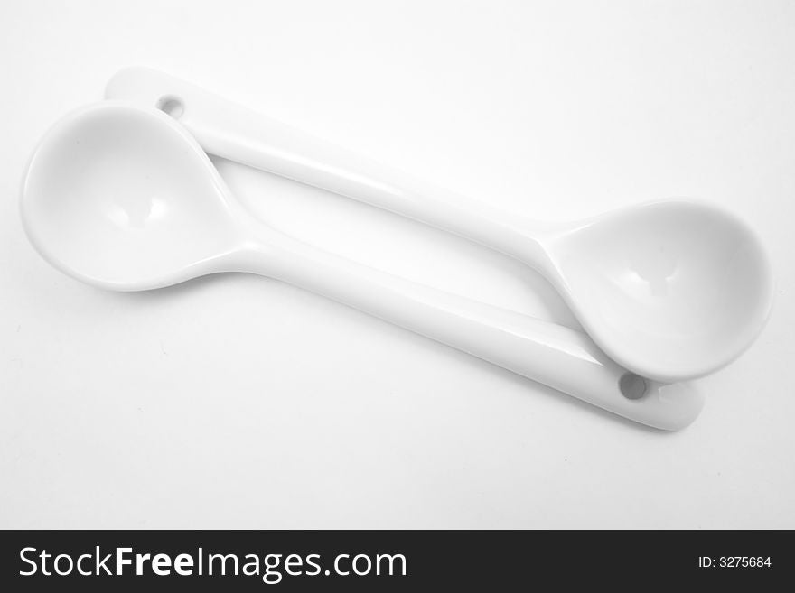 Two spoon on the background. Two spoon on the background