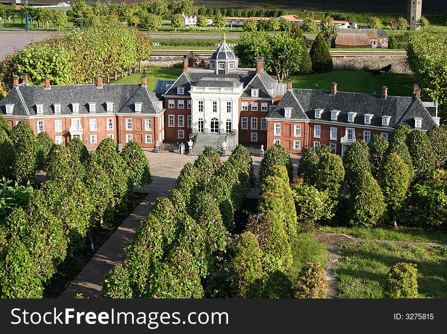 A nice castle with trees