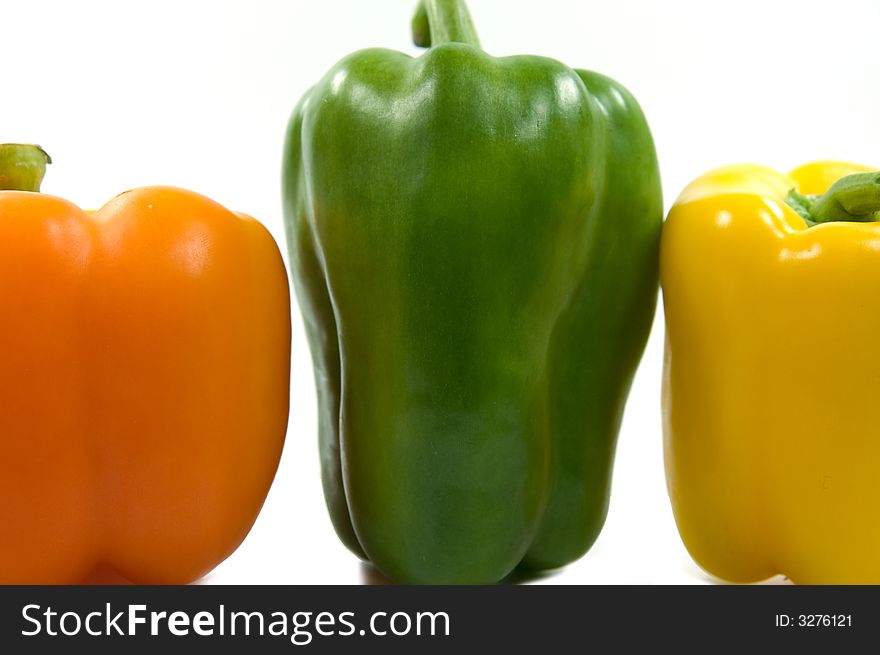 Peppers On White Background