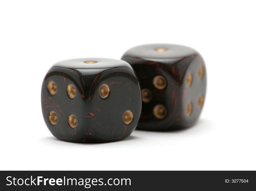 Two black dice