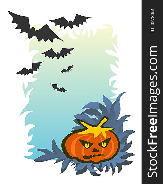 Pumpkin And Bats