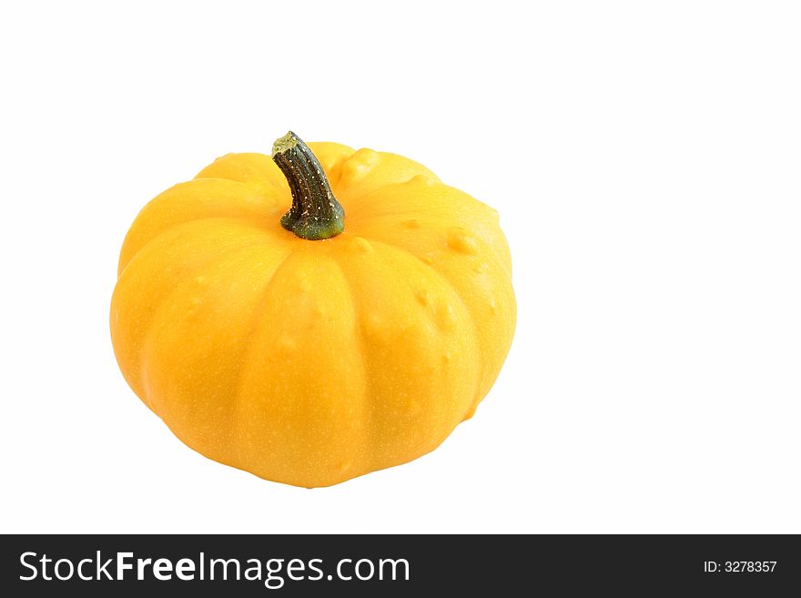 Ornamental squash on white background