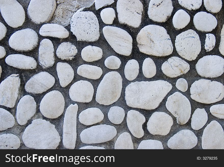 Texture of white wall with stones. Texture of white wall with stones