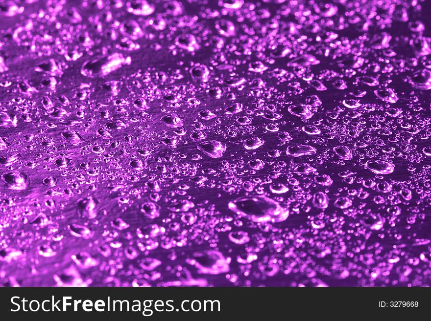 Violet water drop for background
