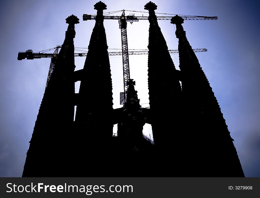 Sagrada Familia cathedral in Barcelona, Spain. Sagrada Familia cathedral in Barcelona, Spain.