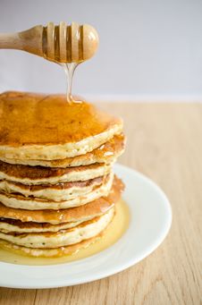 Pancakes With Honey Stock Images Pancakes With Honey Stock Images