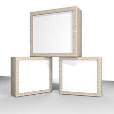 Three Blank Box Display Royalty Free Stock Images Three Blank Box Display Royalty Free Stock Images