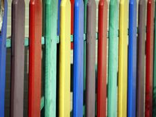 Multicolored Wooden Fence Stock Images Multicolored Wooden Fence Stock Images