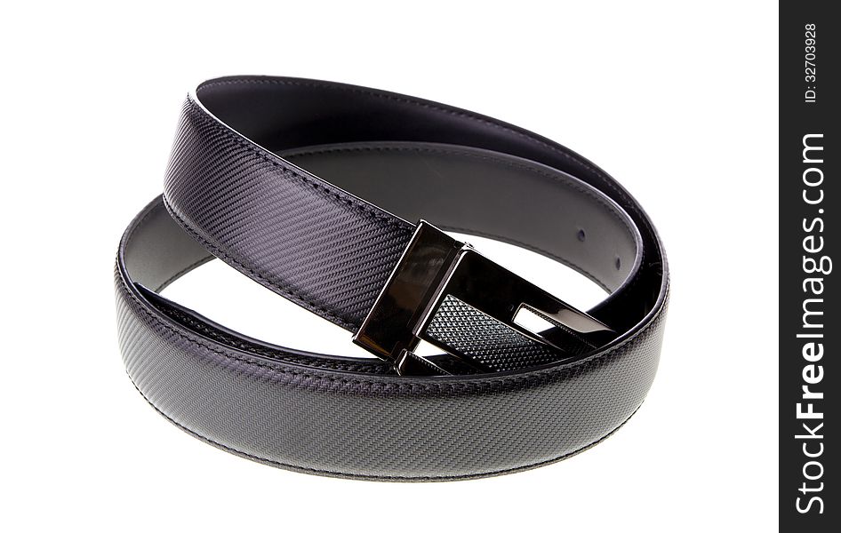 Black men leather belt