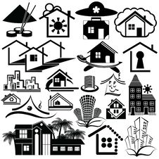 Logo Homes. Set2. Stock Photos