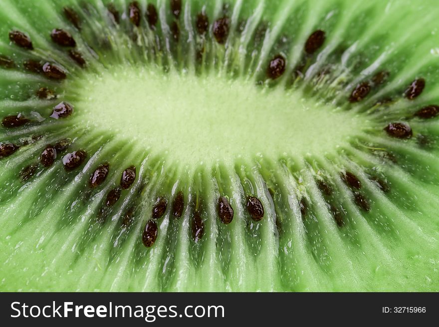 Kiwi Fruit As Background. Macro. Close Up.