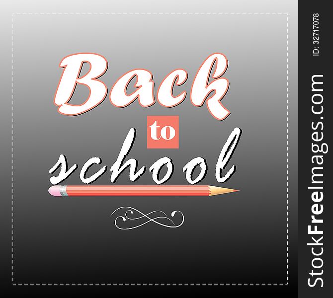 Back to school typographic elements - Vintage Style Back to School