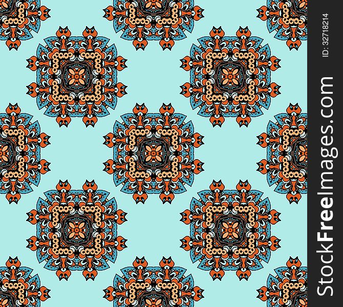 Geometric ethnic style seamless pattern. Geometric ethnic style seamless pattern