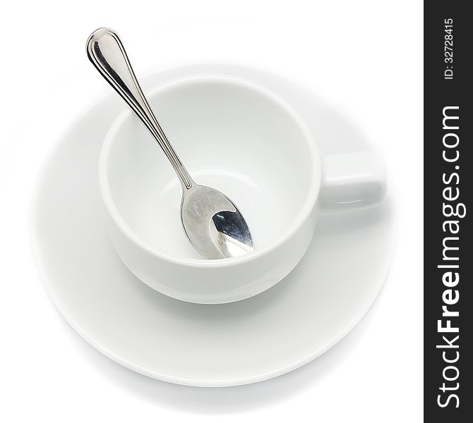 Coffee cup and spoon
