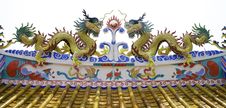 Colorful Dragon Statue On Roof Of Temple Royalty Free Stock Photos Colorful Dragon Statue On Roof Of Temple Royalty Free Stock Photos