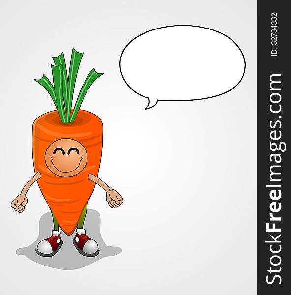An illustration of kid wearing Carrot suit done by software. An illustration of kid wearing Carrot suit done by software