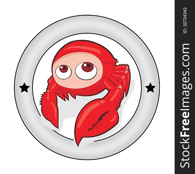 An illustration of crabs logo done by software