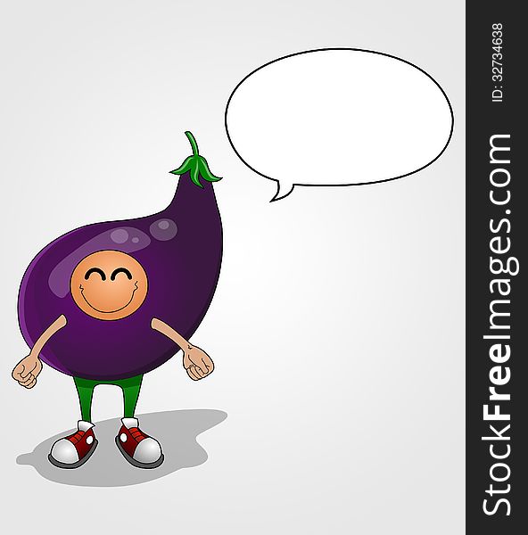 An illustration of kid wearing Eggplant suit done by software. An illustration of kid wearing Eggplant suit done by software
