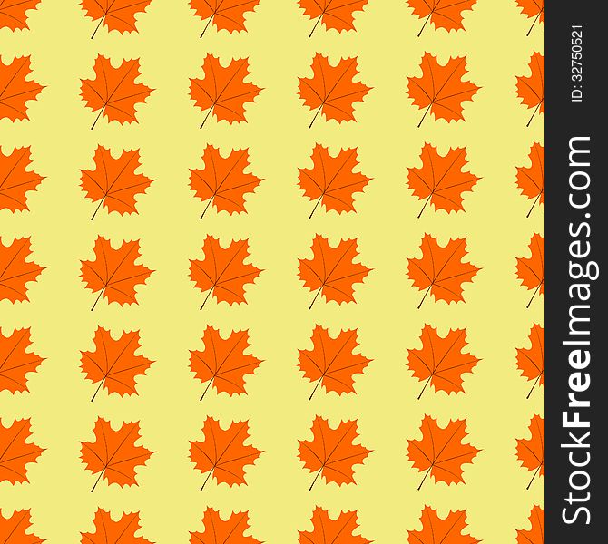 Maple leaves seamless pattern. This is file of EPS8 format.