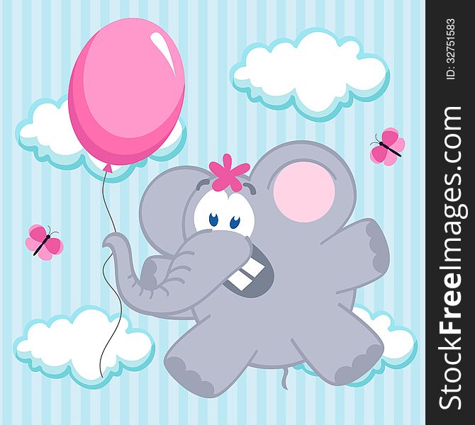 Elephant On Balloon