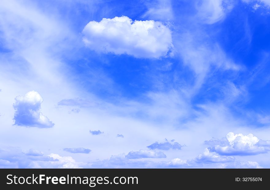 Clouds, sky blue day background