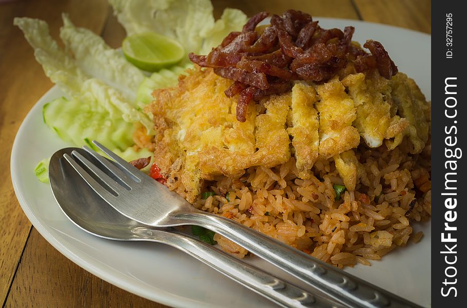 Fried rice with chili paste