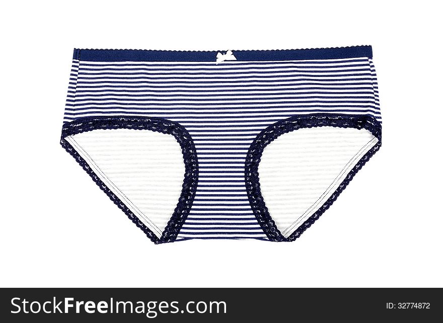 Cotton Panties With Navy Stripes