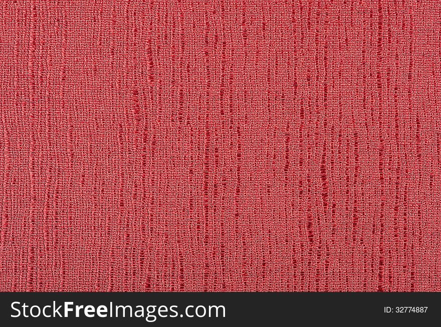 Closeup of red textured fabric. Closeup of red textured fabric.