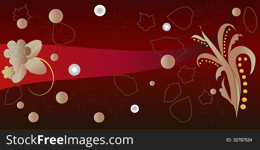 Banner, leaves, autumn backgrounds, red gold pattern. Banner, leaves, autumn backgrounds, red gold pattern